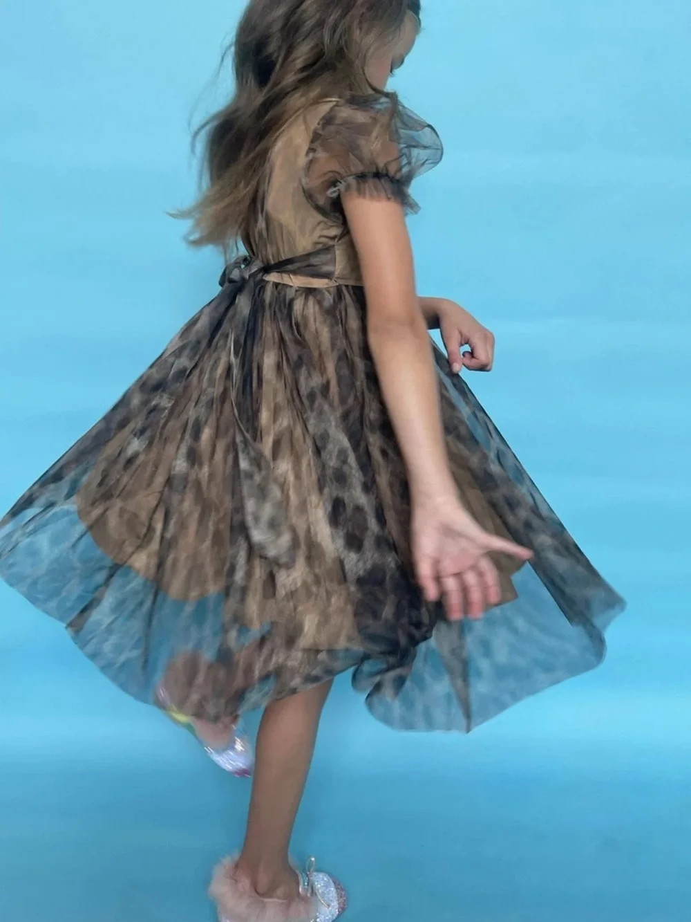 Lola and the Boys Cheetah Tulle Dress